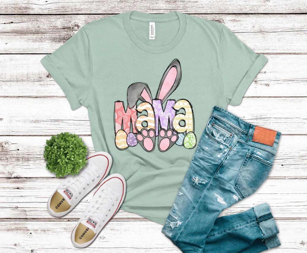 "Mama Bunny Tee" 🐰🌸🥚