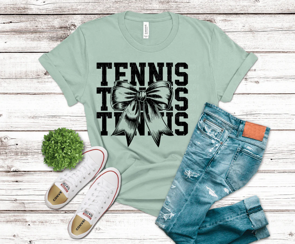 "Tennis & Tied Bows" 🎾🖤🎀
