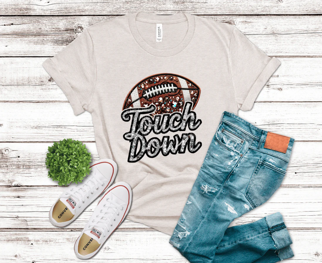 "Glitter Goal Line" 🏈✨🤍